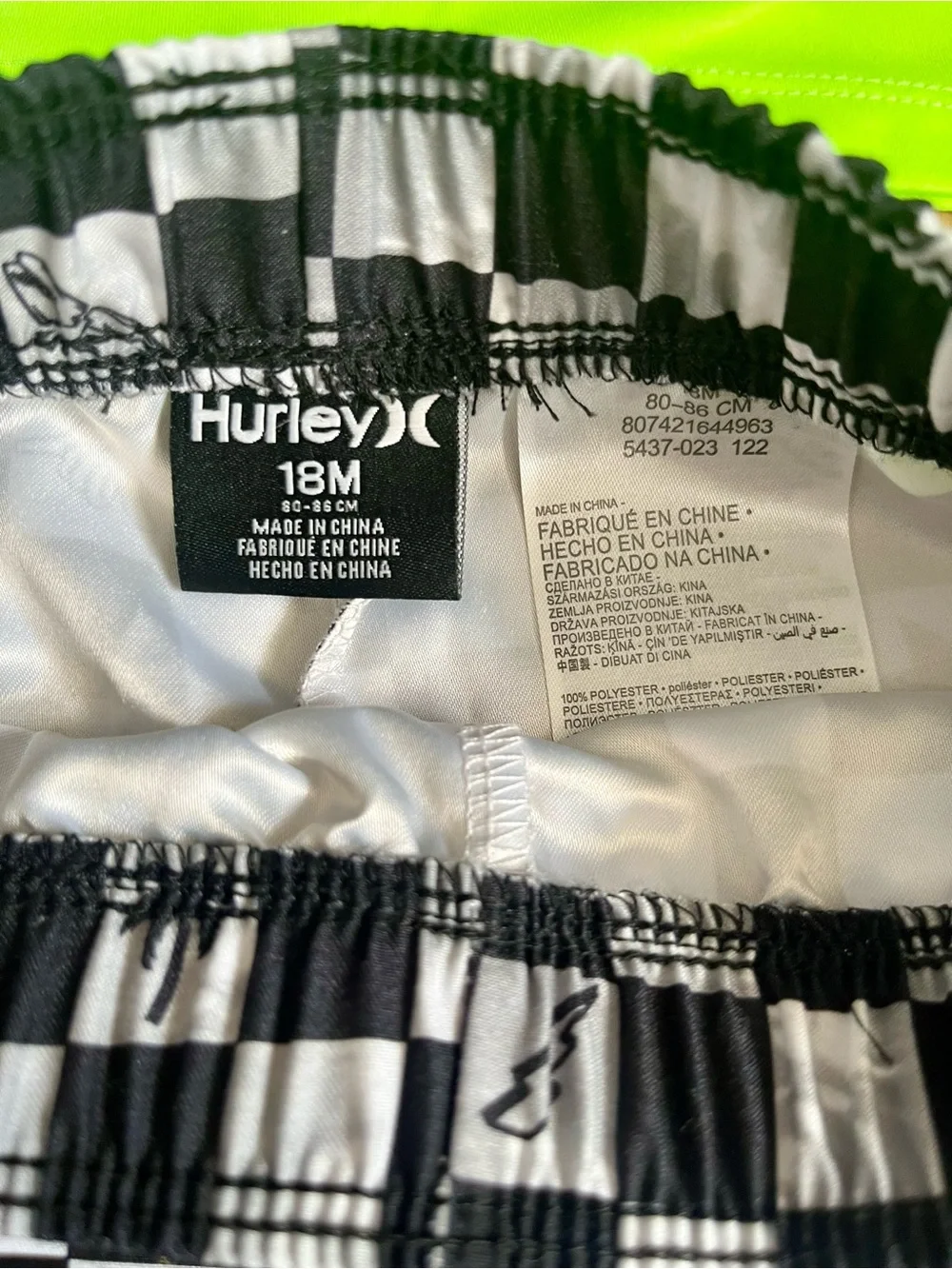 NWOT Hurley Boy’s Swim Trunk & UPF 50 Rashguard Set Size 18 Months